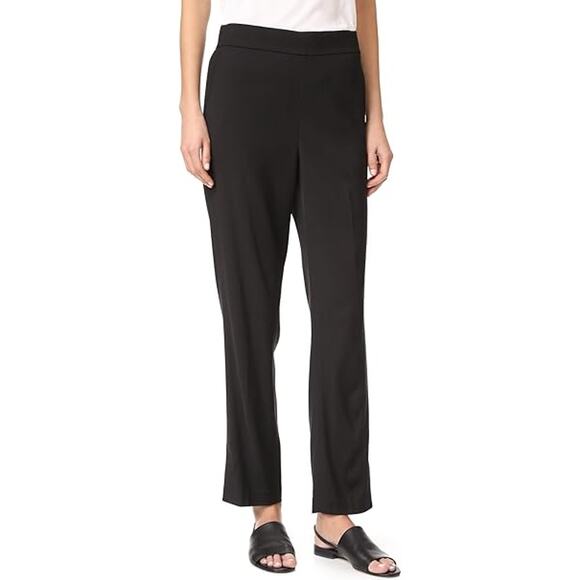 Vince Womens Black Straight Leg Pull On Ankle Pants with Pockets Size XS - Picture 1 of 7